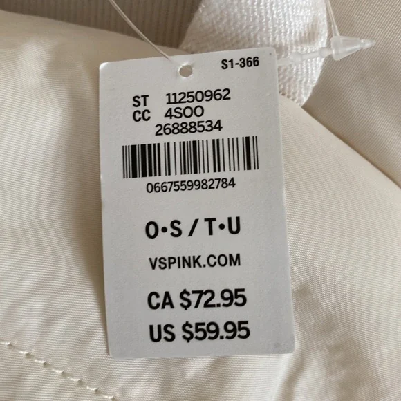 Victoria’s Secret Pink Quilted Puffer Backpack in White Shell - Picture 9 of 10